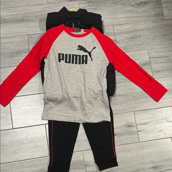 Puma Kids jogger Set - Red and Black - Picture 1 of 4